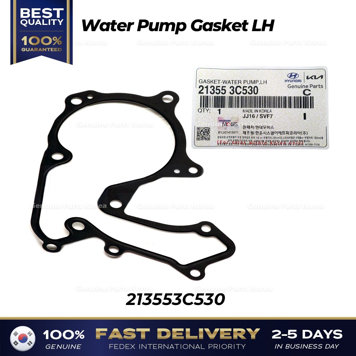 ⭐Genuine⭐ Water Pump Gasket LH 213553C530 for Hyundai Genesis