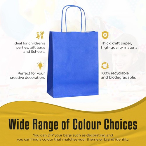 Party Gift Bags with Handle - Paper Carrier Bag for Christmas, Birthday, Wedding - Picture 94 of 217