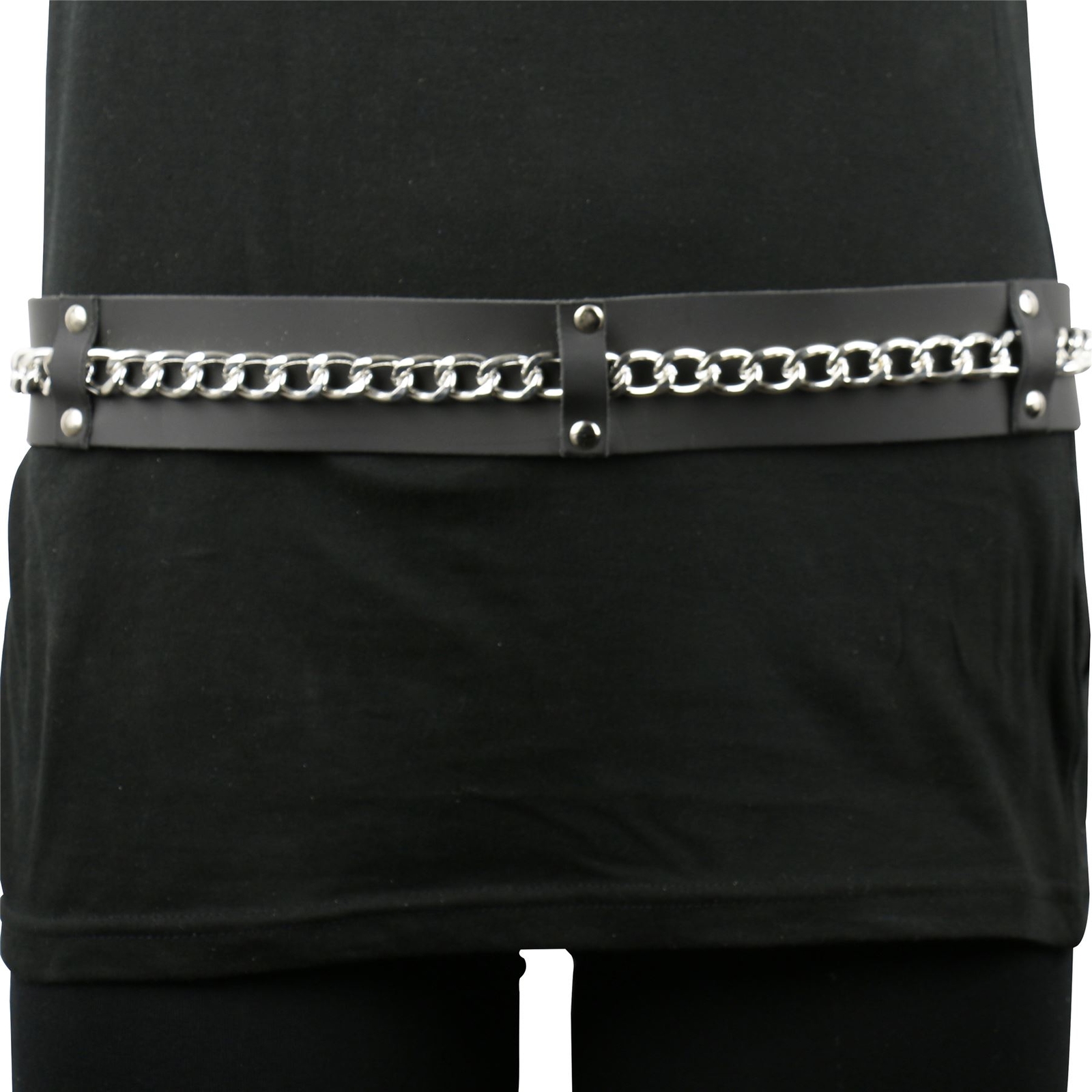 45mm Gothic Punk Biker UK Handmade Leather Studded Mens Belt B849 image 3