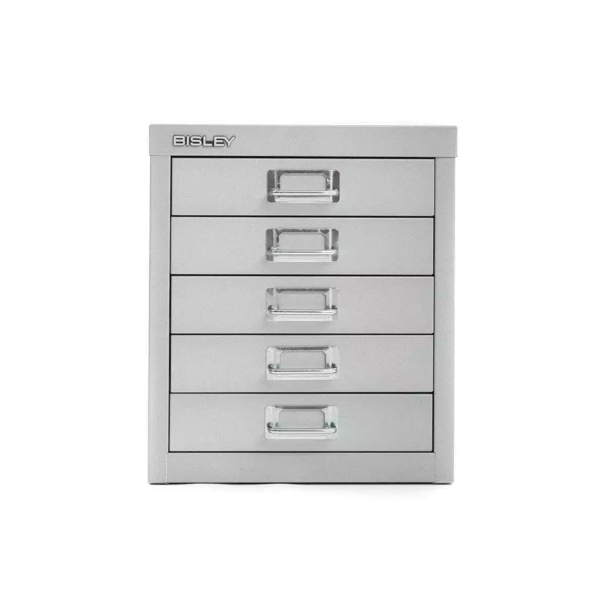 Bisley 5-Drawer Steel Desktop Multidrawer Storage Cabinet, White - BDSMD5WH  