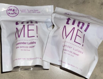 2 Packs of 2 ME! Bath Tini ME! Lavender Lullaby Mini Bath Ice Cream Soak Bombs