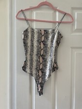 Fashion Nova animal print bodysuit size small