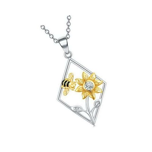 Bee Necklace Sterling Silver Bee 