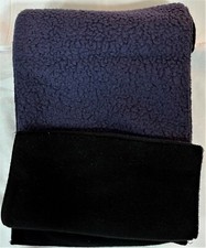 Unisex Outdoor Winter Scarfs - Solid- Ultra-Fleece- Navy Grey- USA- 58" X 8.5"