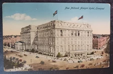 1917 postcard Liverpool New Midland Adelphi Hotel England posted