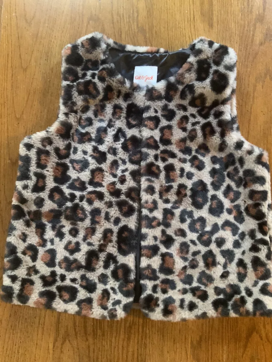 Girls leopard best sale vest