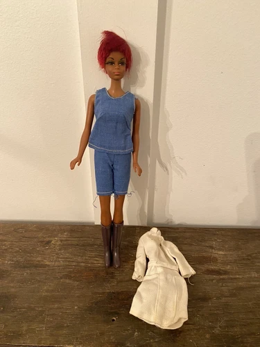 Vintage 1966 Twist Turn Nurse Barbie Julia Diahann Carroll African American NICE