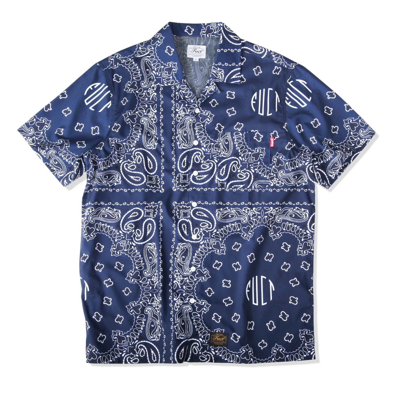 fuct USA BANDANA hawaïen Aloha Button Down Camp Shirt Bape Supreme SSDD