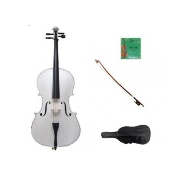 New White Cello,Bag,Bow,Rosin 4/4 3/4 1/2 1/4 1/8 1/10 1/16