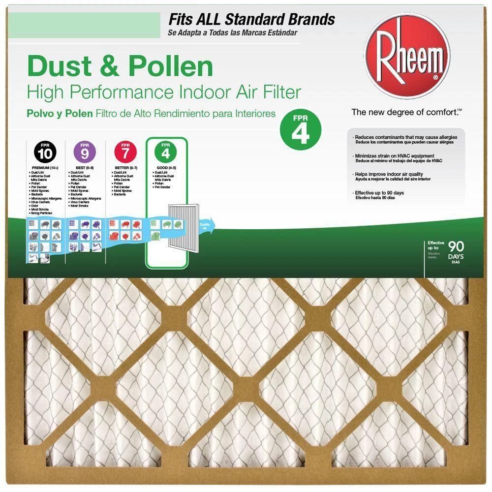 Rheem 14 in. x 30 in. x 1 in. Basic Household Pleated FPR 4 Air