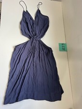 Zimmermann V-Neck Sleeveless Viscose Dress Grey/Blue Size 2