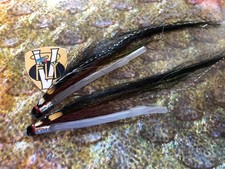 2 V Fly Aaroy Signature White Stone Sunray Shadow Salmon Tube Flies & Trebles 