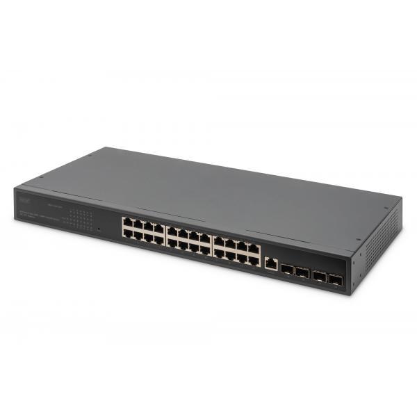 Digitus Switch 24 porte 10/100/1000 + 4SFP+ UPLINK, 19, L2+ features (24-PORT GI