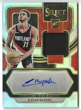 2023-24 Panini Select RAYAN RUPERT Silver /199 Rookie Patch Auto RPA RC