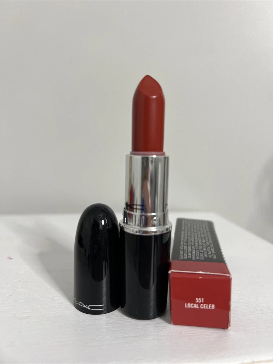 MAC Lustreglass Lipstick - Local Celeb 551 - Full Size New In Box Free  Shipping | eBay