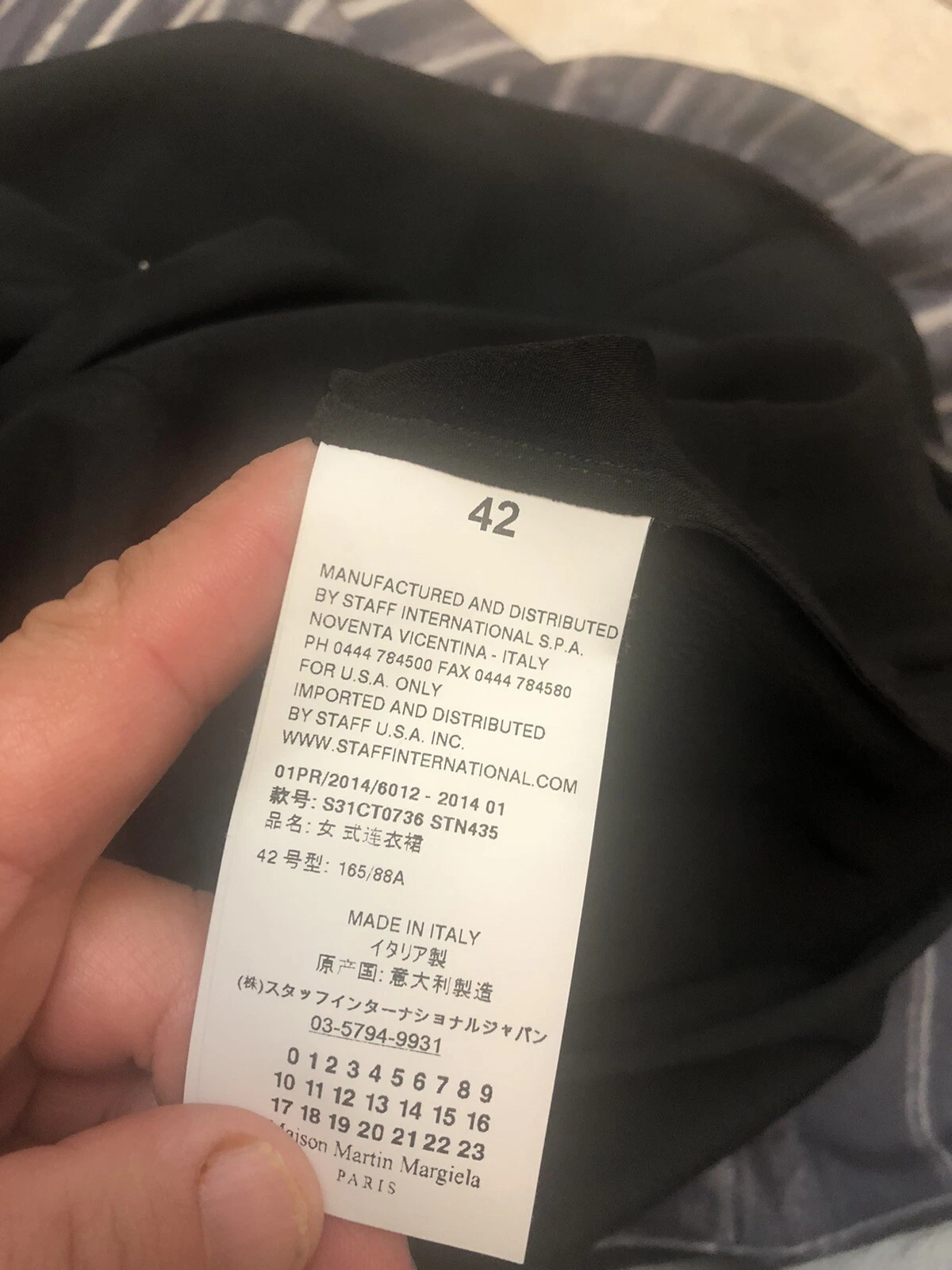 MAISON MARGIELA Abito Maison Martin Margiela nero grigio flouncy taglia 42