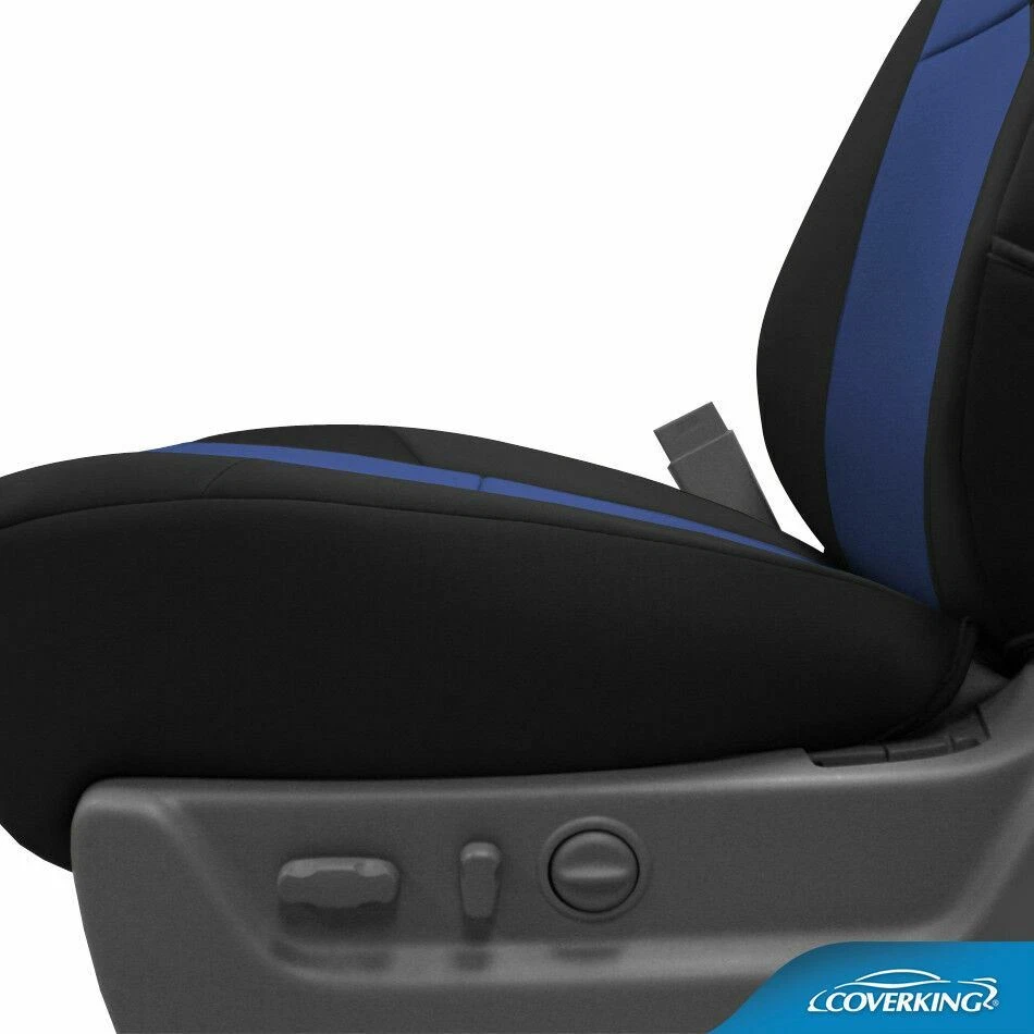Fundas de asiento personalizadas de neopreno azul grado CR PARA Jeep Wrangler JKU - por Coverking Foto 2 de 4