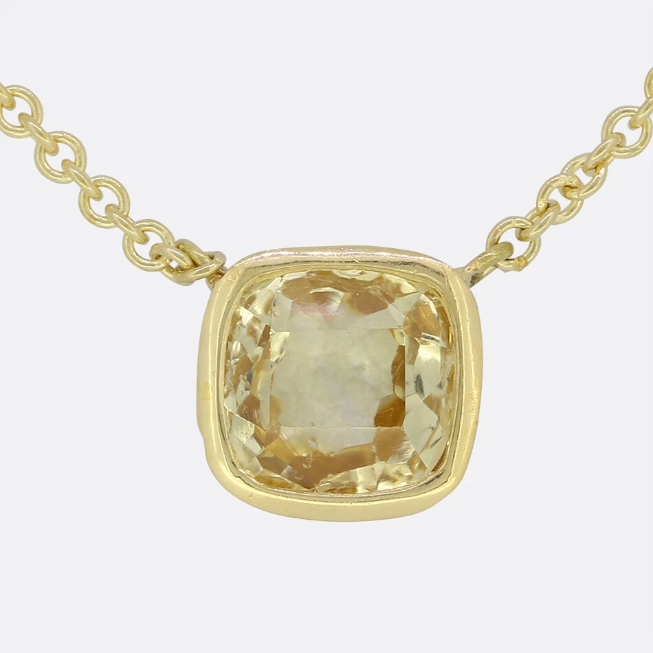 Yellow sapphire deals locket