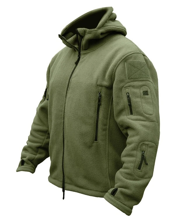 MENS RECON TACTICAL FLEECE HOODIE THERMAL MILITARY SWEATSHIRT COMBAT JACKET
