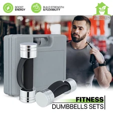 Adjustable Weight Dumbbells Set Gym Home Workout Hand Strength Training Fitness