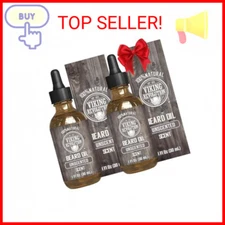 Viking Revolution Men's Beard Oil with Argan and Jojoba Oils - Natural Softener 