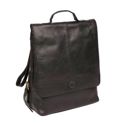 Large Black Leather Backpack eBay