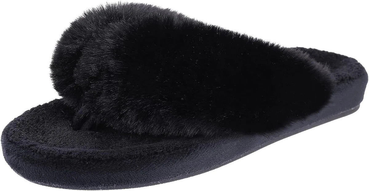 Fuzzy flip flop online slippers