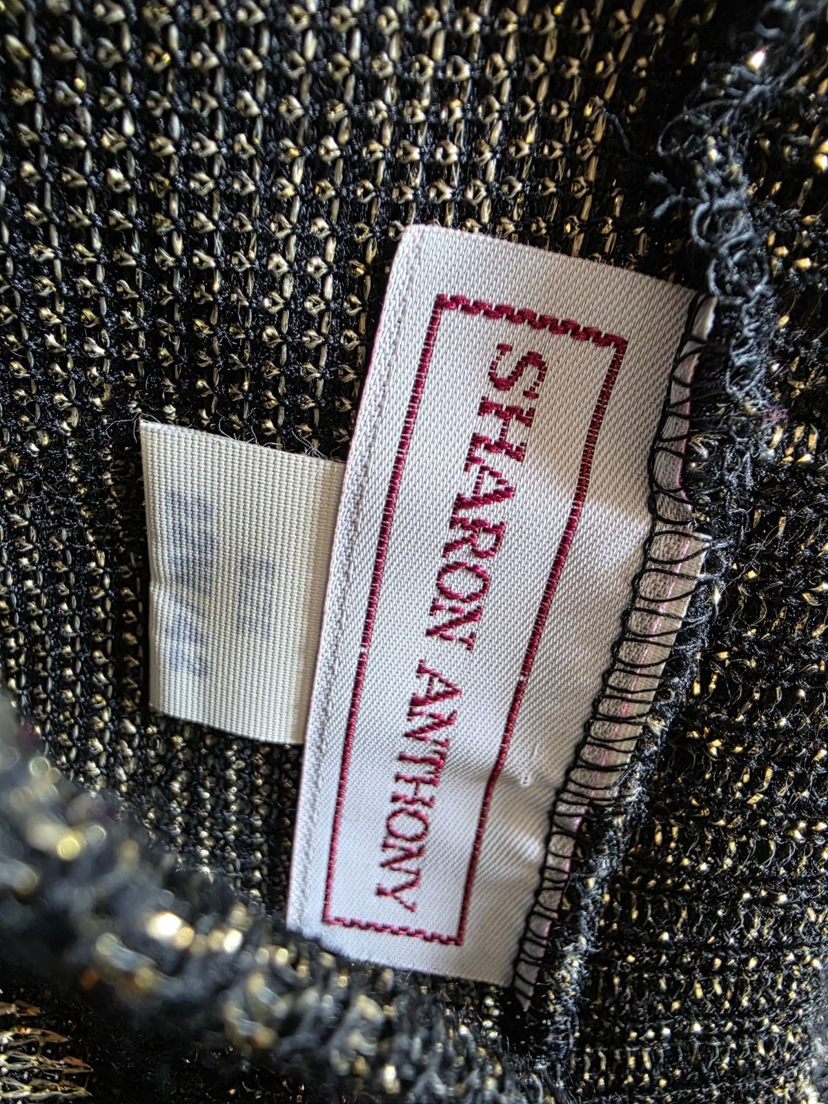 Sharon Anthony Geometric Pattern Sweater Lurex Me… - image 5