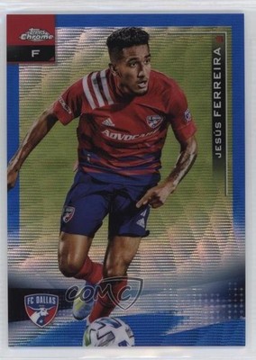 2021 Topps Chrome MLS Blue Wave Refractor 37/199 Jesus Ferreira #124 16k2