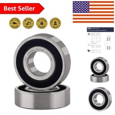 Precision 2 Pack ABEC 3 Chrome Steel Deep Groove Bearings - Easy Maintenance