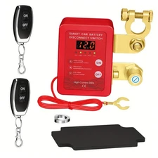 Smart Kill Switch for Car, Remote Battery Disconnect Switch 12v 240A with red