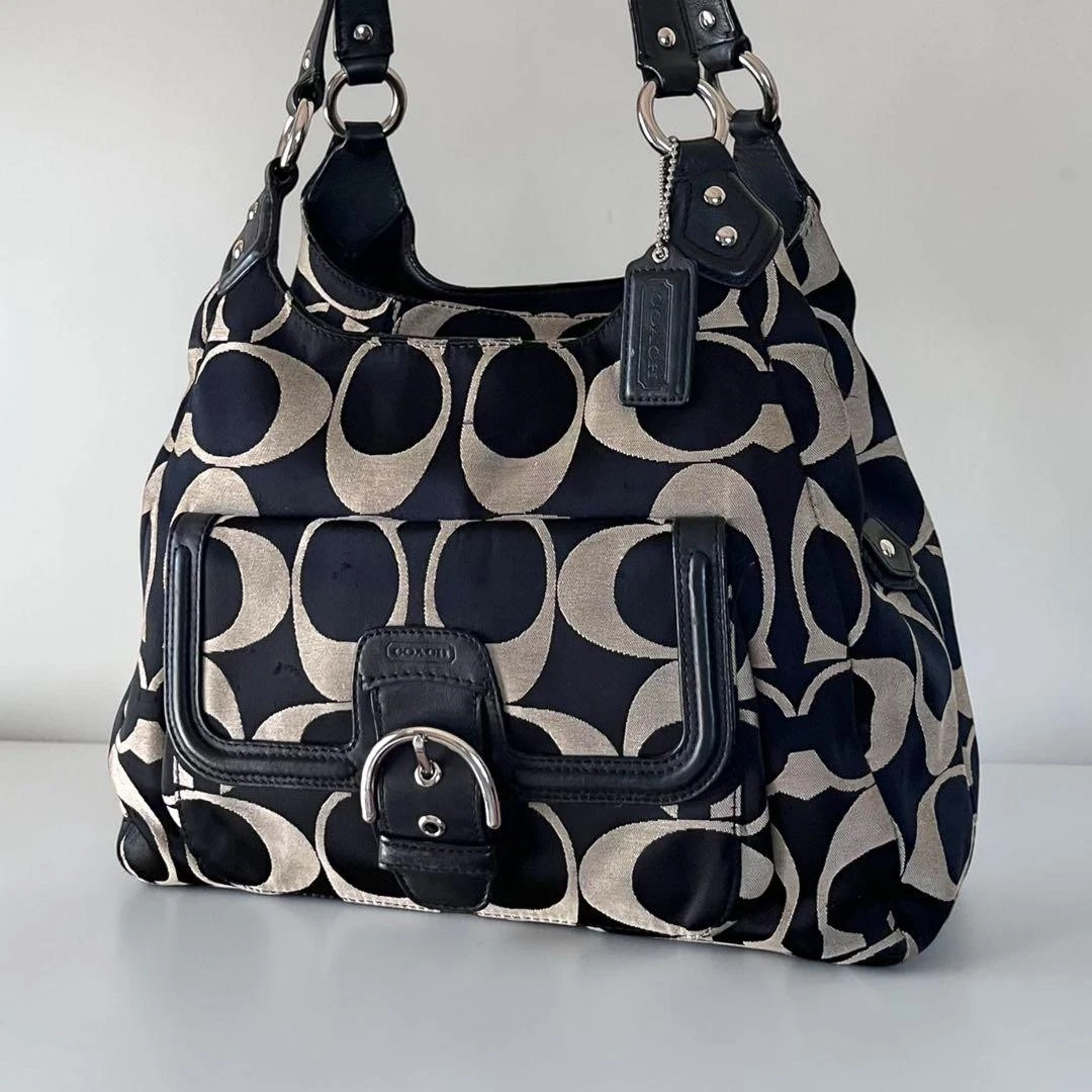 Coach Black Signature Hobo Bag for sale | eBay
