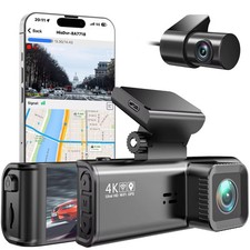 4k Dash Cam Front Rear 4K/2.5K Full HD Dash Camera Built-in Wi-Fi GPS Compact