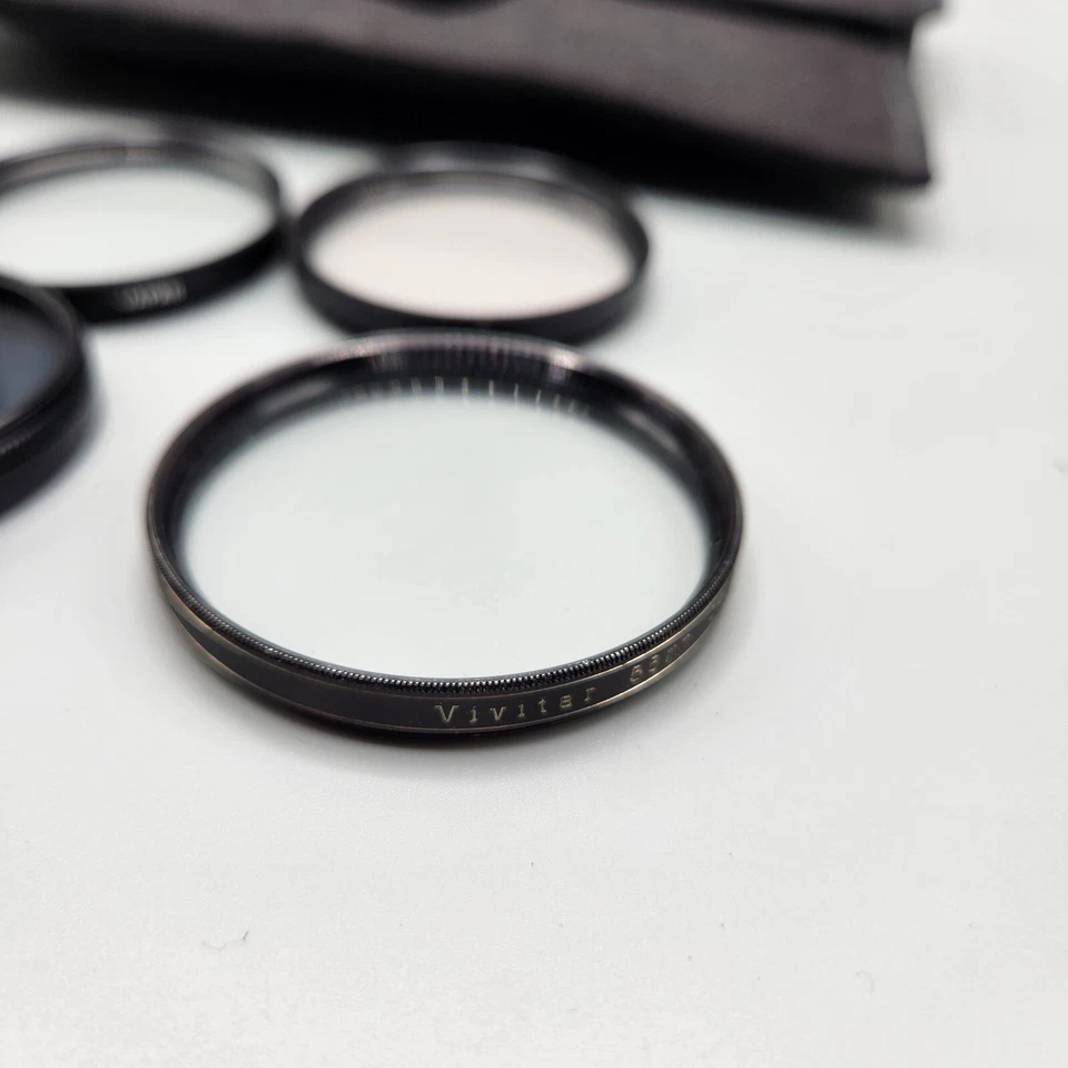 Camera Filter Lot Vivitar 55mm Cross Screen Peachtree 49mm PL Cross Skylight 1A - Image 2 of 4