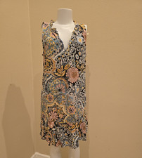 LOFT sleeveless dress features a beautiful bohemian-inspired paisley .