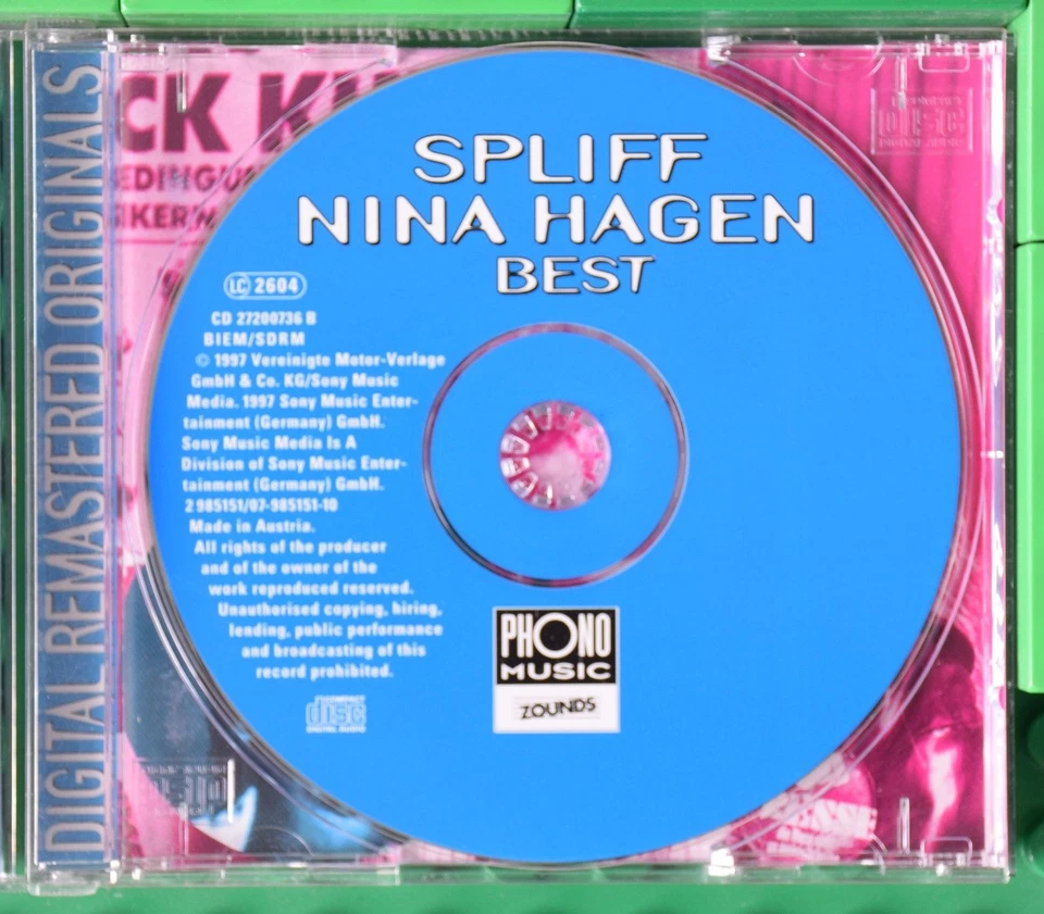Spliff - Nina Hagen - Best - Phono Music - CD - Digital Remastered - Bild 3 von 4