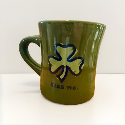 Good Home by Life Is Good Kiss Me Mug Cup Kelly Green Irish 12 Ounce