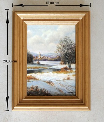 Gerahmte Kunstproduktion (Max Weber) in hellem Holzrahmen gefasst.