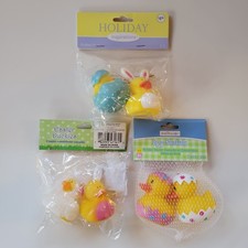 Easter Rubber Duckies Lot Of 3 Packages Of 2