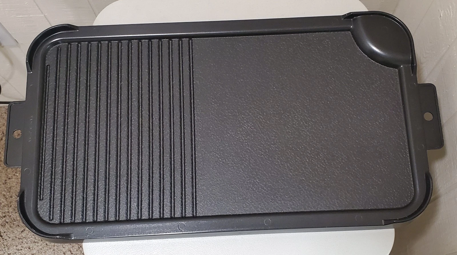 11x21 in Reversible Grill Griddle BBQ Flat Stove Top Griddle Cast Iron
