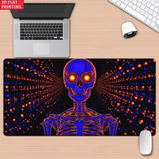 1pc Skull Art 2D Flat Pattern Pad for Desk, Gaming, Office Decor, Non-Slip Rubb
