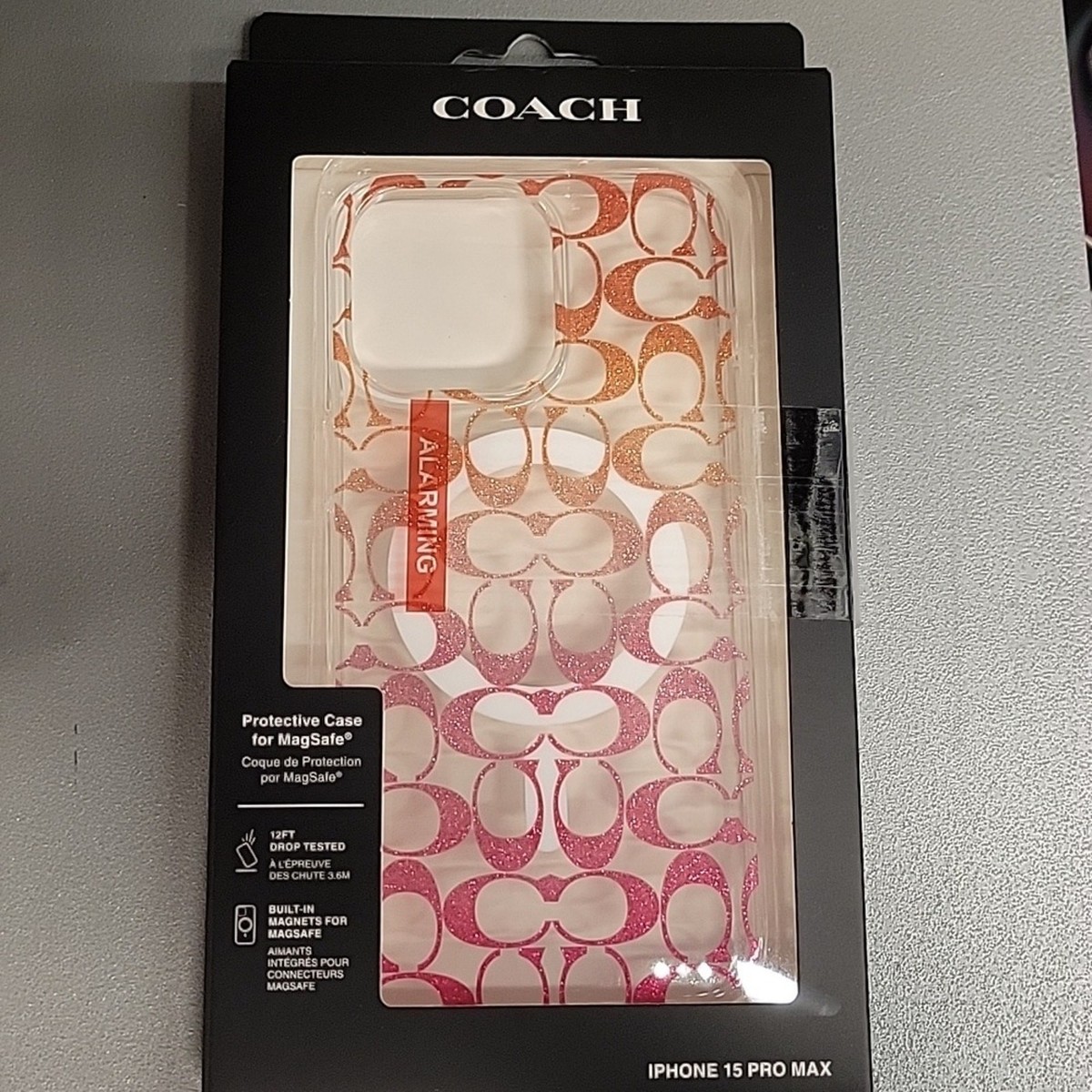 COACH Protective Case for MagSafe - Pink Orange Translucent IPHONE