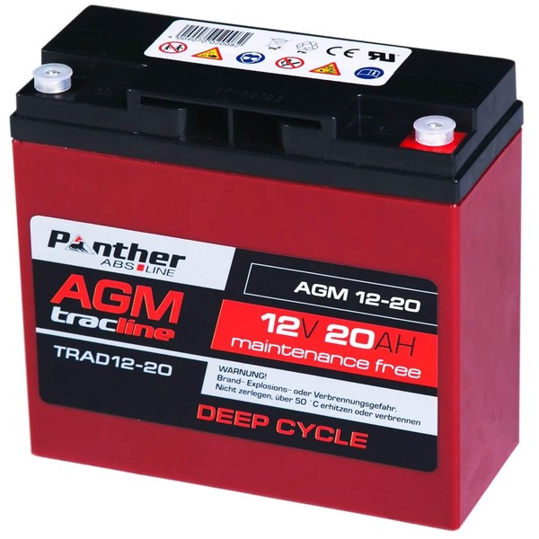 Panther Bleiakku Agm 12V 20Ah Akku Batterie Antrieb Trolley Scooter 18Ah 22Ah-image