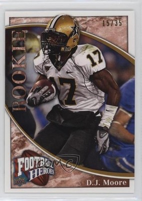 2009 Upper Deck Football Heroes Orange 15/35 DJ Moore #180 Rookie RC 0nr3