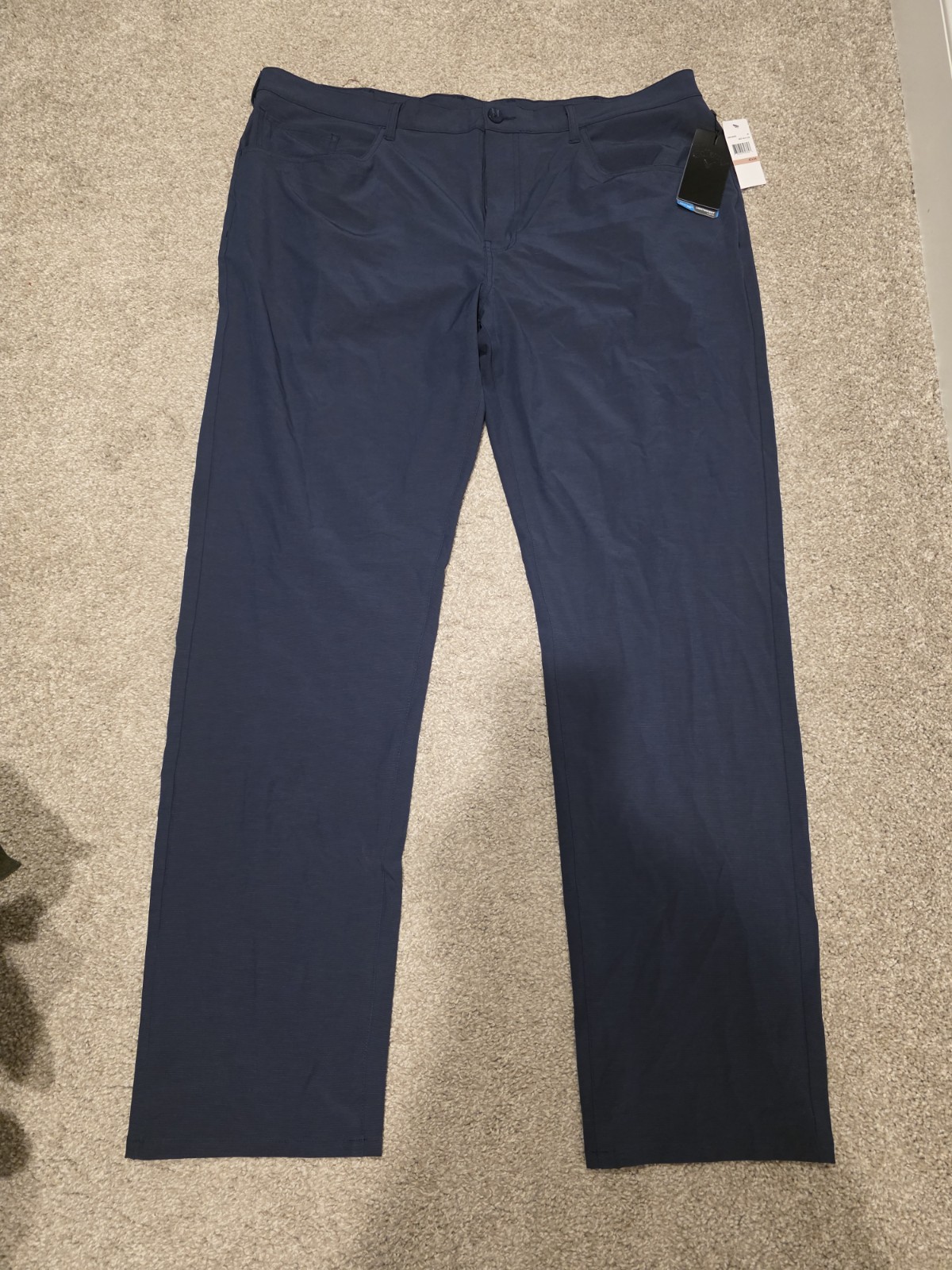 Callaway MENS SIZE 42X30 Golf Tech Pants Opti Dry Navy Blue Performance 