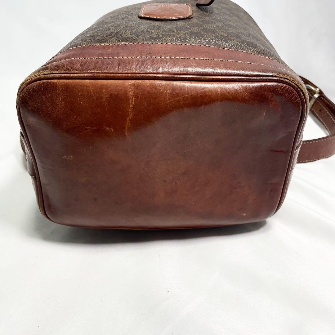 CELINE Macadam Triomphe Shoulder Bag Leather Draw… - image 5