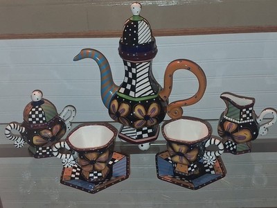 Prospero Studio Designworks Coffee /Tea Pot Mad Hatter Tea Party Whimsical