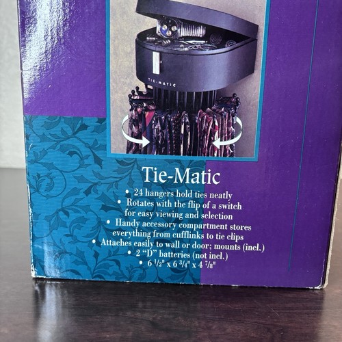 Rotating Tie-Matic Tie Belt Hanger Organizer Cufflinks & Accessory Storage 1995 - Imagen 8 de 12