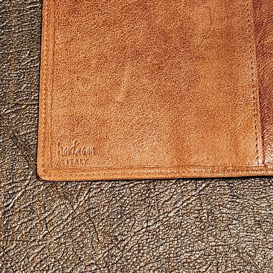 Vintage Hartmann Italy Checkbook Breast Long Wallet Brown Soft Leather - *Read* - Image 2 of 4