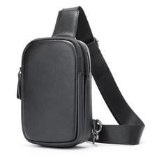 Small Sling Bag Leather Crossbody Bags Mini Fanny Pack for Women Men Travel C...